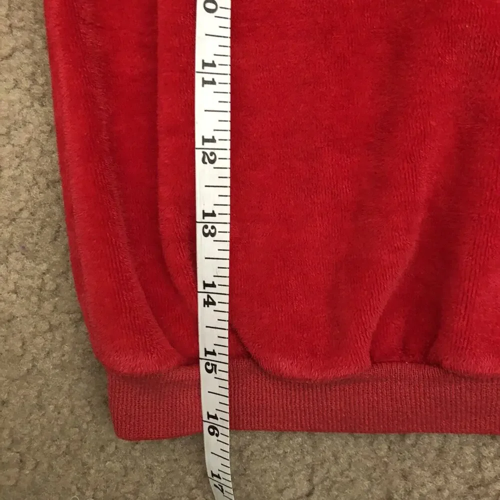 Vintage Red Terry Heart Sweatshirt